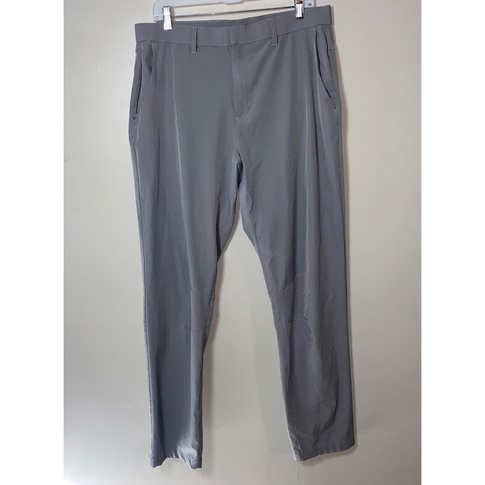Fabletics Performance Pants Mens 35x31 Gray Lightweight Golf Tech Trousers